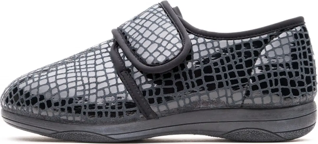 Q Fit Geneve 2 Verbandschoen Zwart Croco - afbeelding 2 van 2