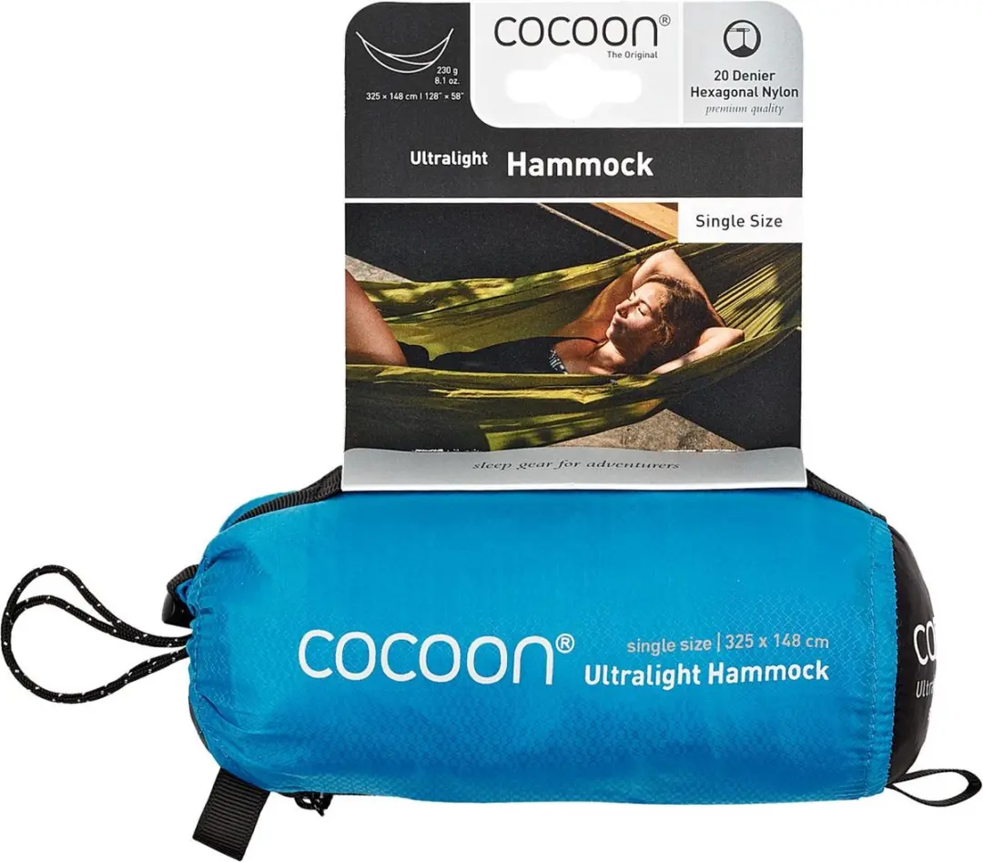 Cocoon Ultralight Hangmat Enkel formaat Caribbean Blue - afbeelding 3 van 3