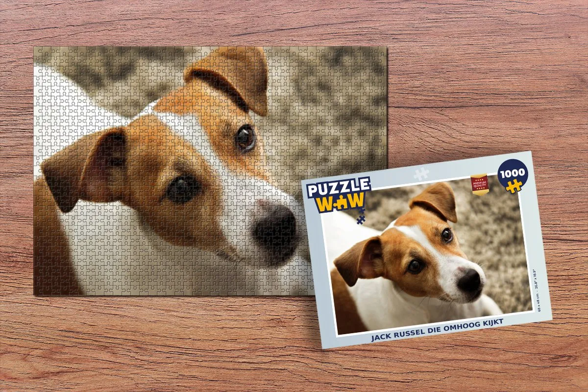 PuzzleWow Legpuzzel Jack Russel 1000 Stuks - Multicolor