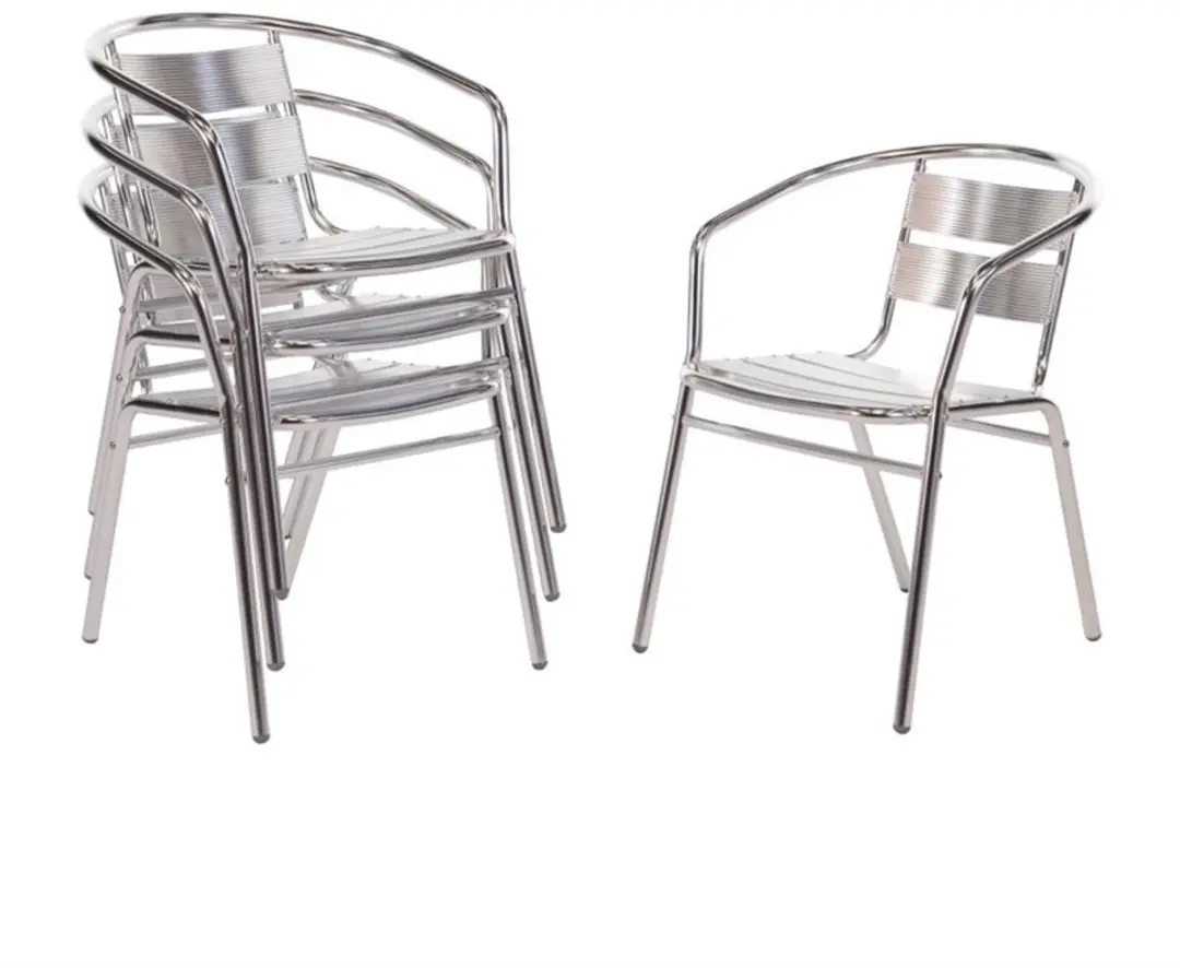 Bolero Stoel Aluminium Stapelbaar ( Set van 4 )