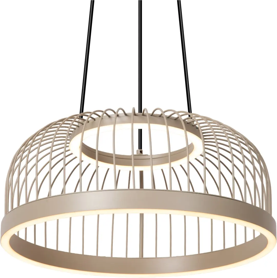 Lucide RIXANNE Hanglamp Ø40cm Taupe - afbeelding 3 van 6