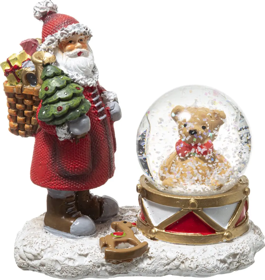 Sweeuwbol kleine beer en kerstman