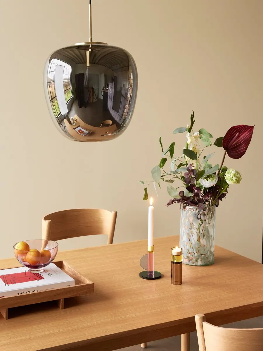 Hübsch Hanglamp Mirror Ø40cm - Messing - afbeelding 3 van 4