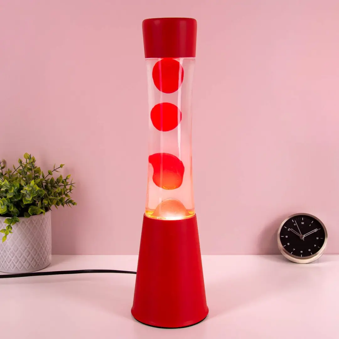 Fisura Grote Design Lavalamp met Rode Lava