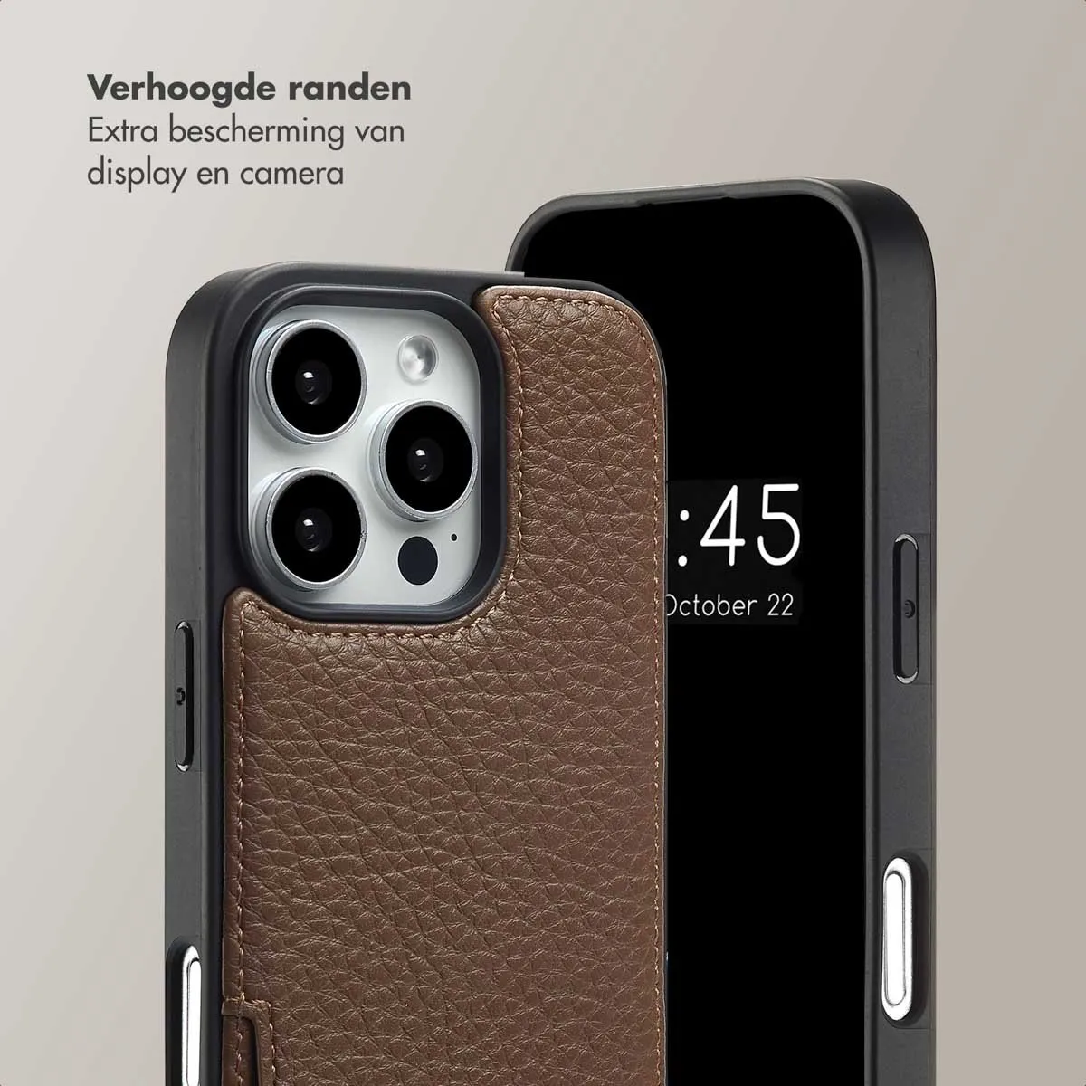 Selencia Hoesje iPhone 16 Pro Max - Mocha Brown - 2 Pasjes