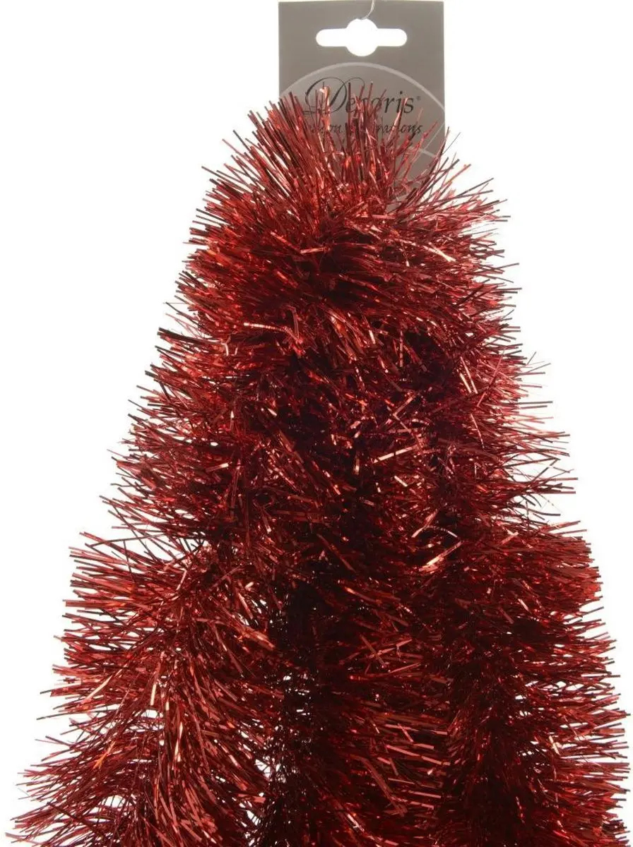 Decoris Lametta Slinger glans Kerstrood 100mmx2.7m
