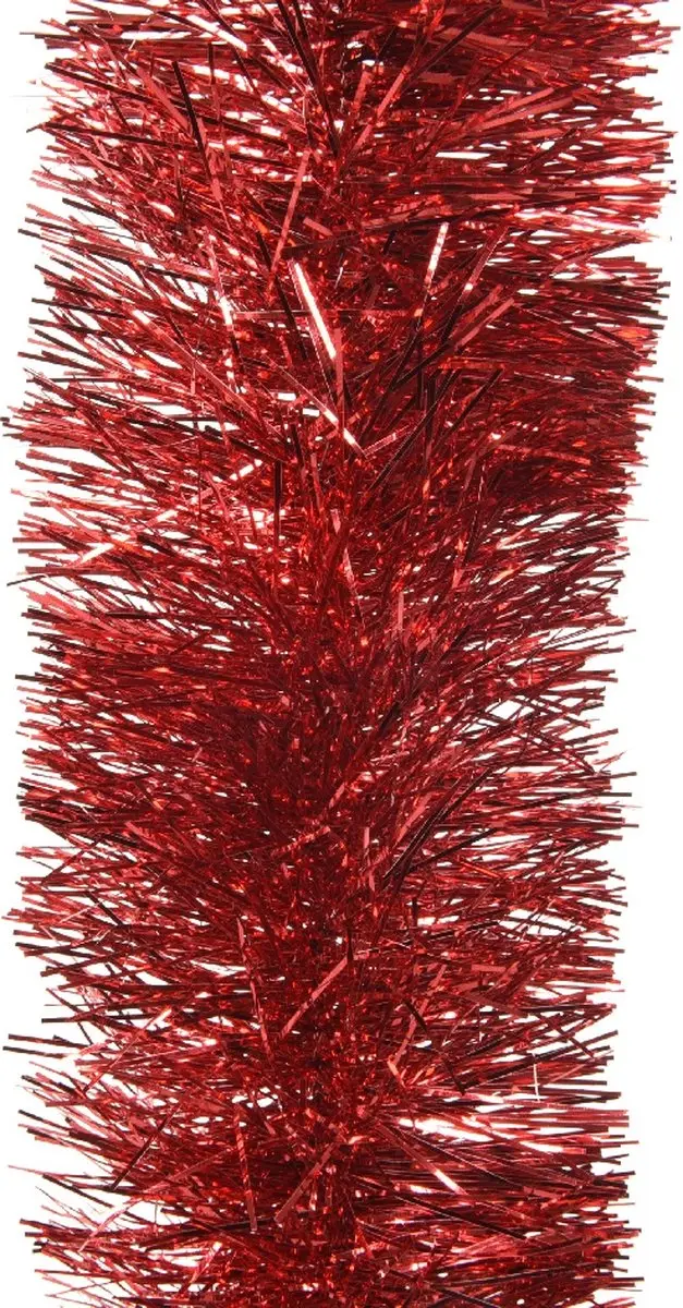 Decoris Lametta Slinger glans Kerstrood 100mmx2.7m - afbeelding 3 van 3