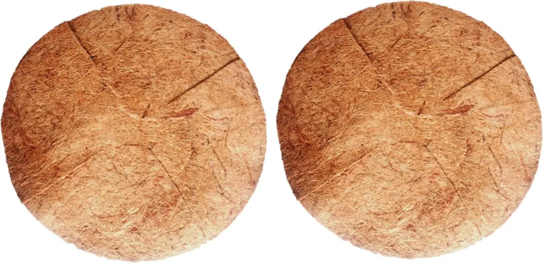 2x stuks inlegvellen kokos voor hanging basket 35 cm