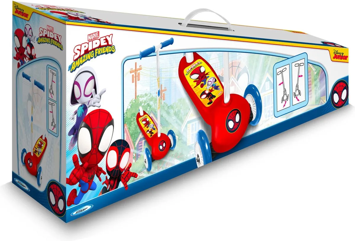 Marvel Spidey 3-Wiel Kinderstep Junior Rood/Blauw