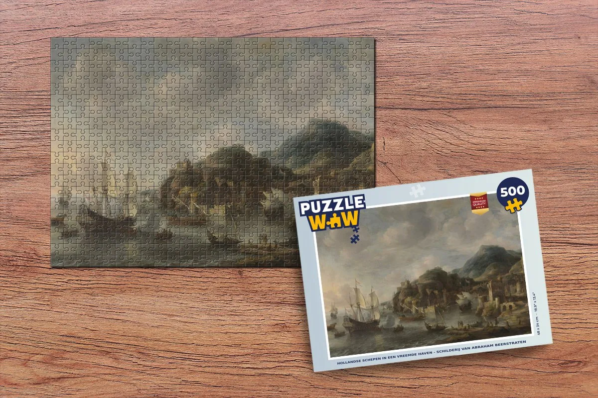 PuzzleWow Legpuzzel Hollandse Schepen 500 Stuks - Multicolor