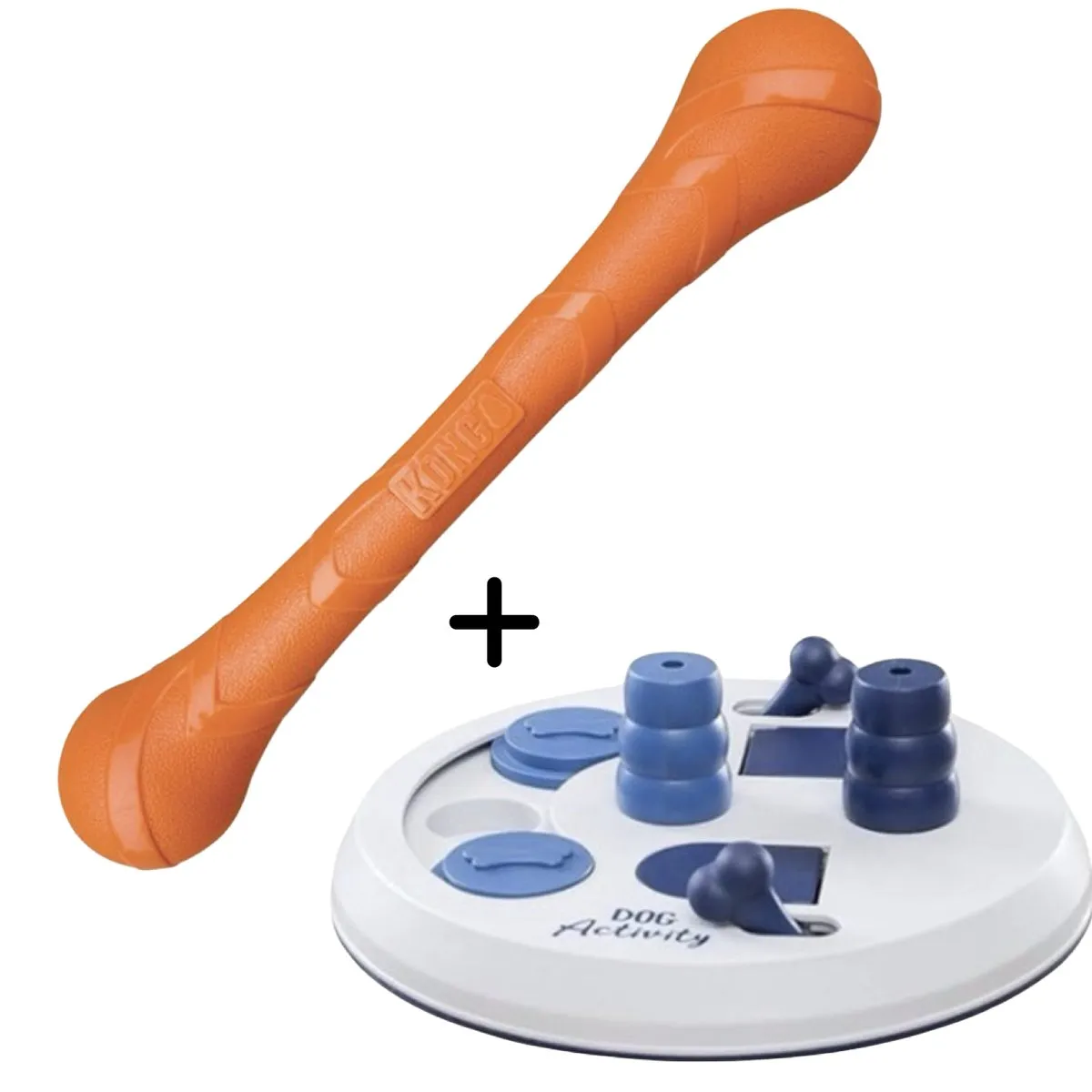 KONG Squeakstix + Trixie Dog Activity Flip Board - 51cm/23cm - Oranje