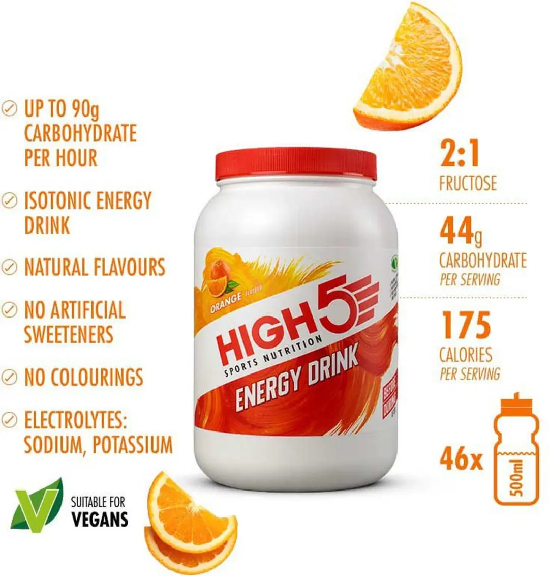 HIGH5 Energydrink Sinaasappel 2200g - afbeelding 2 van 6