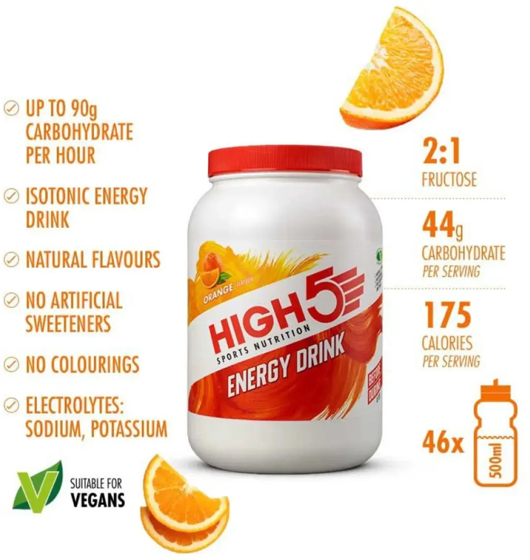HIGH5 Energydrink Sinaasappel 2200g - afbeelding 3 van 6