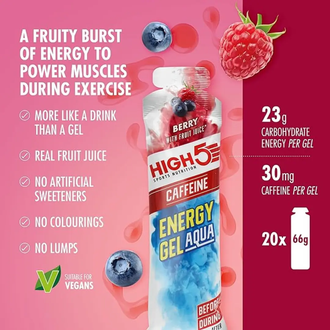 HIGH5 Energy Gel Aqua Bessen 20x66g - afbeelding 2 van 6