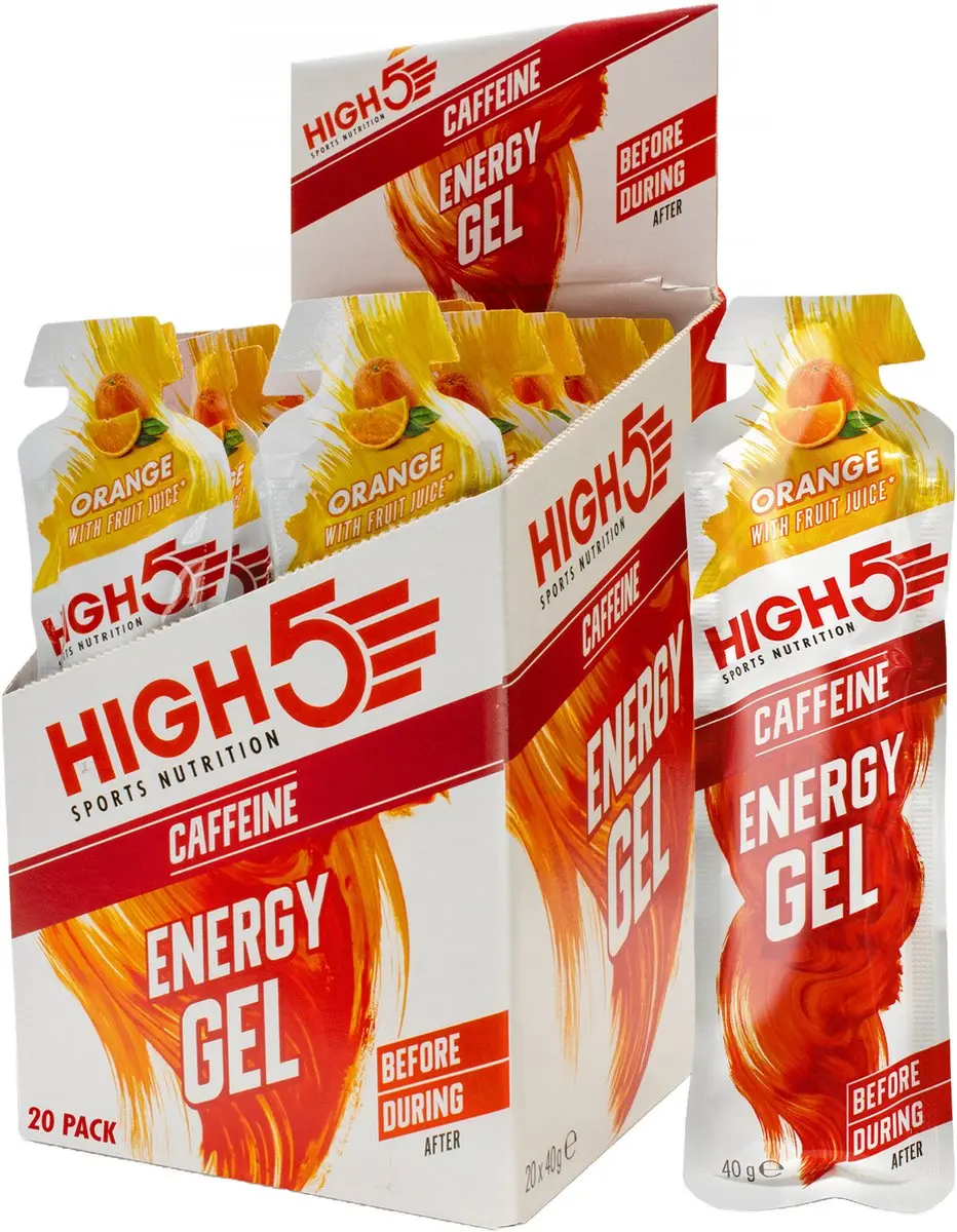 HIGH5 Energy Gel Caffeine Sinaasappel