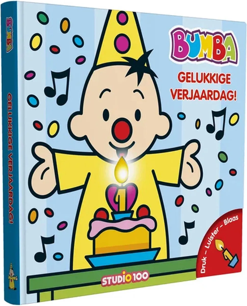 Bumba verjaardagsboek met kaars en muziek