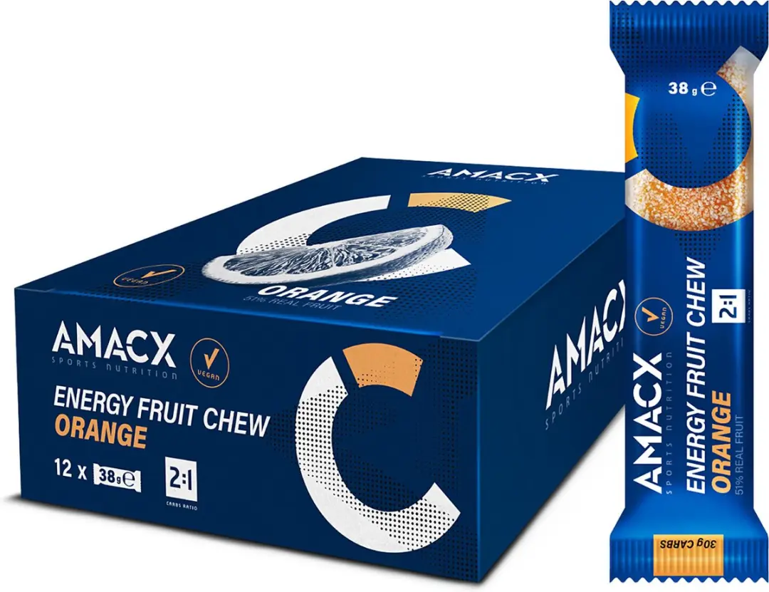 Amacx Energy Fruit Chew Orange 12 Stuks