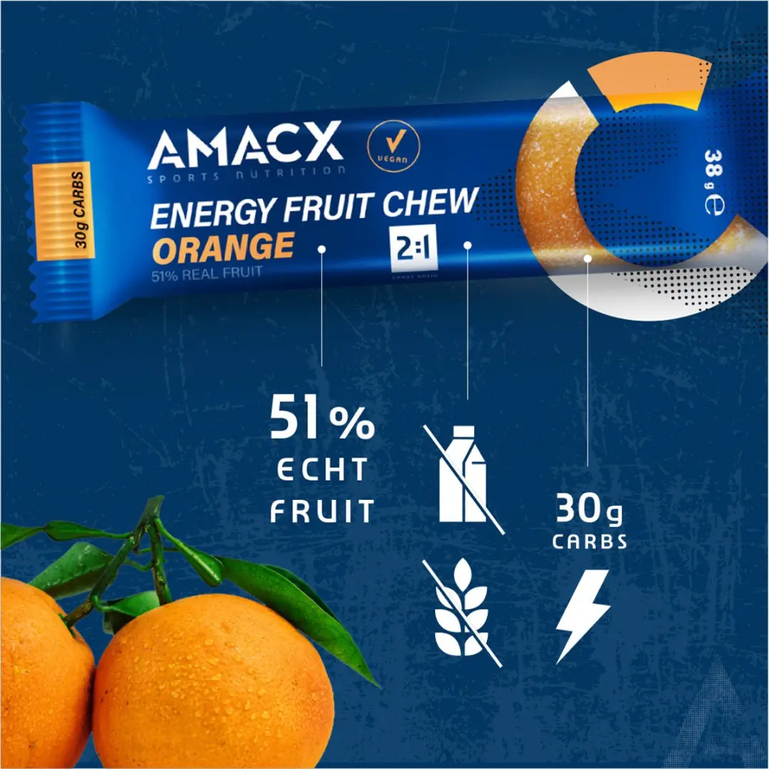 Amacx Energy Fruit Chew Orange 12 Stuks - afbeelding 4 van 6