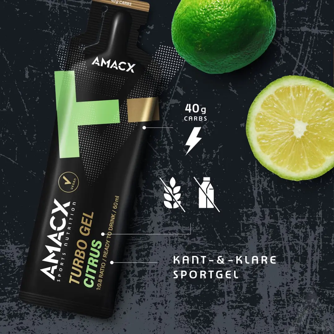 Amacx Turbo Gel Energy Gel Citrus 60ml - 12 Stuks - afbeelding 4 van 6
