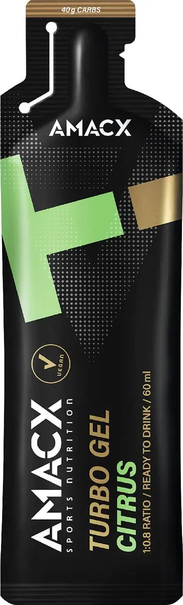 Amacx Turbo Gel Energy Gel Citrus 60ml - 12 Stuks - afbeelding 2 van 6