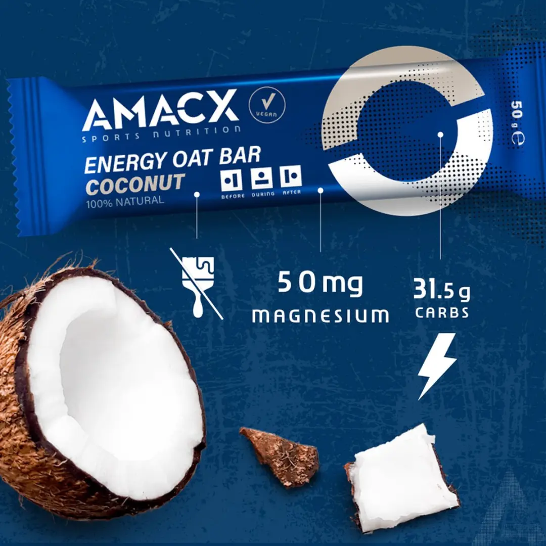 Amacx Energy Oat Bar Kokosnoot 12 Stuks - afbeelding 3 van 6