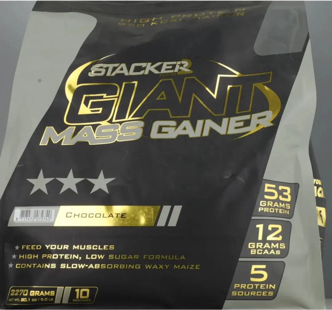 Stacker Giant Mass Gainer 2270g Chocolade - afbeelding 4 van 6