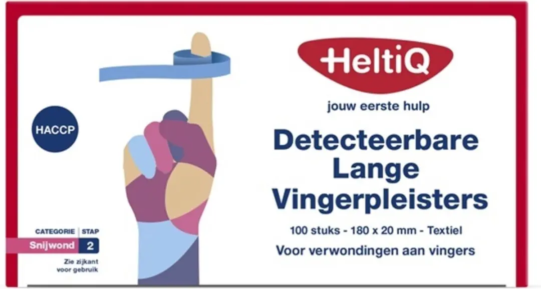 HeltiQ Detecteerbare vingerpleisters 180x20mm
