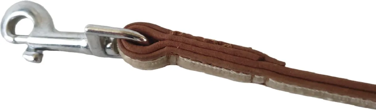 Flamingo Karlie Buffalo Velvet Hondenriem 14mm - 110cm - Bruin/Beige