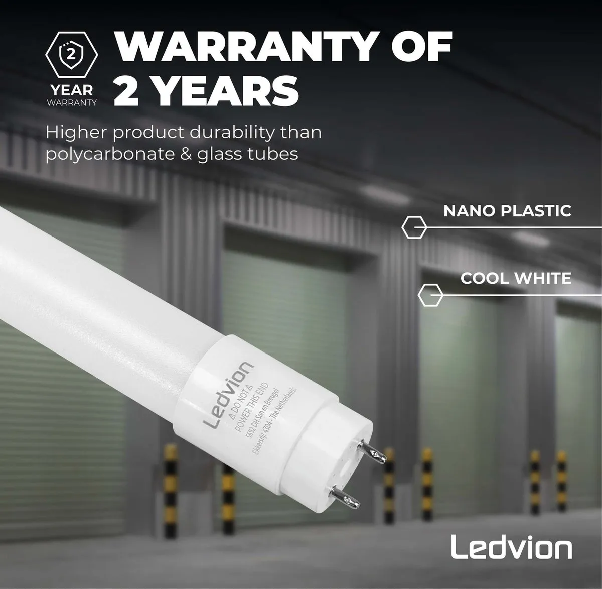 Ledvion LED Tube 150cm 15W Koel Wit Mat - 4000K - afbeelding 6 van 6