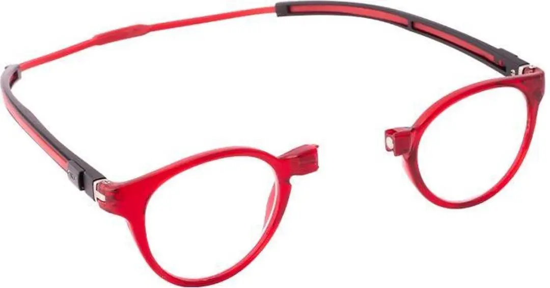 Clic leesbril Tube Pantos rood +2.0