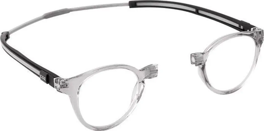 Clic leesbril Tube Pantos licht grijs +2.0