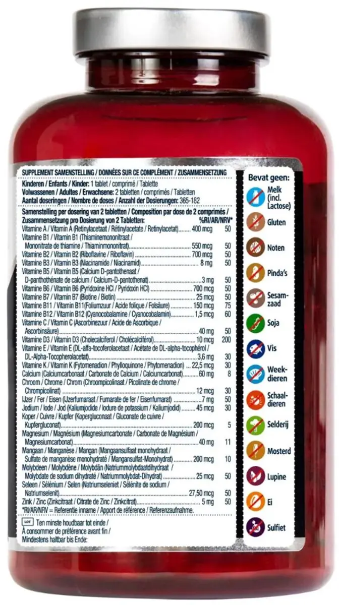 Lucovitaal Multi+ Compleet Vitaminen & Mineralen Kauwtabletten