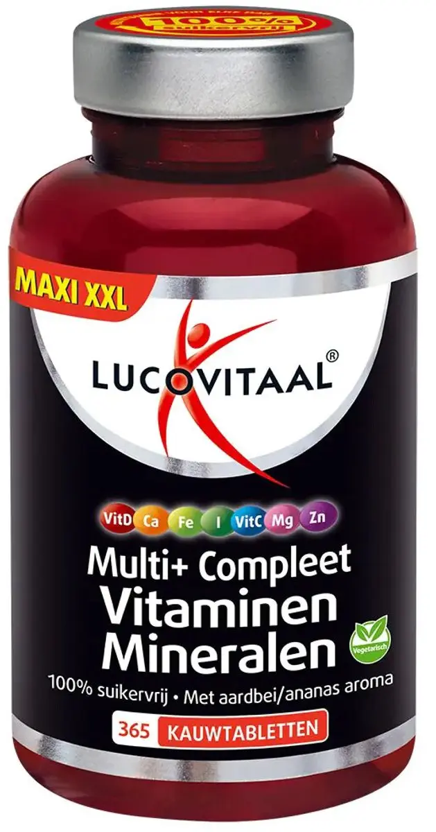 Lucovitaal Multi+ Compleet Vitaminen & Mineralen Kauwtabletten - 730g - afbeelding 4 van 4