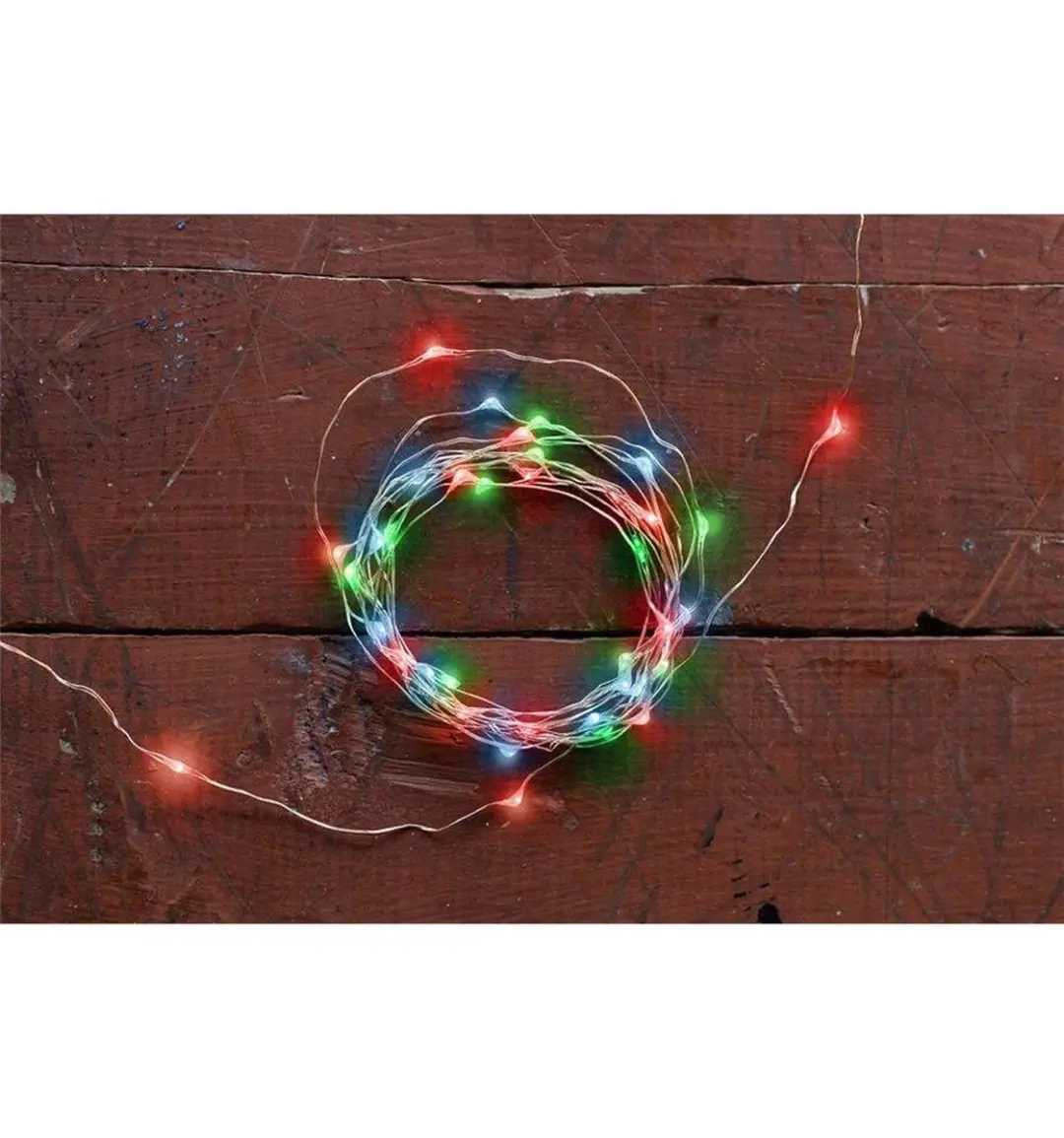 Kikkerland Lichtsnoer LED 182cm Koper Zilver - afbeelding 3 van 4