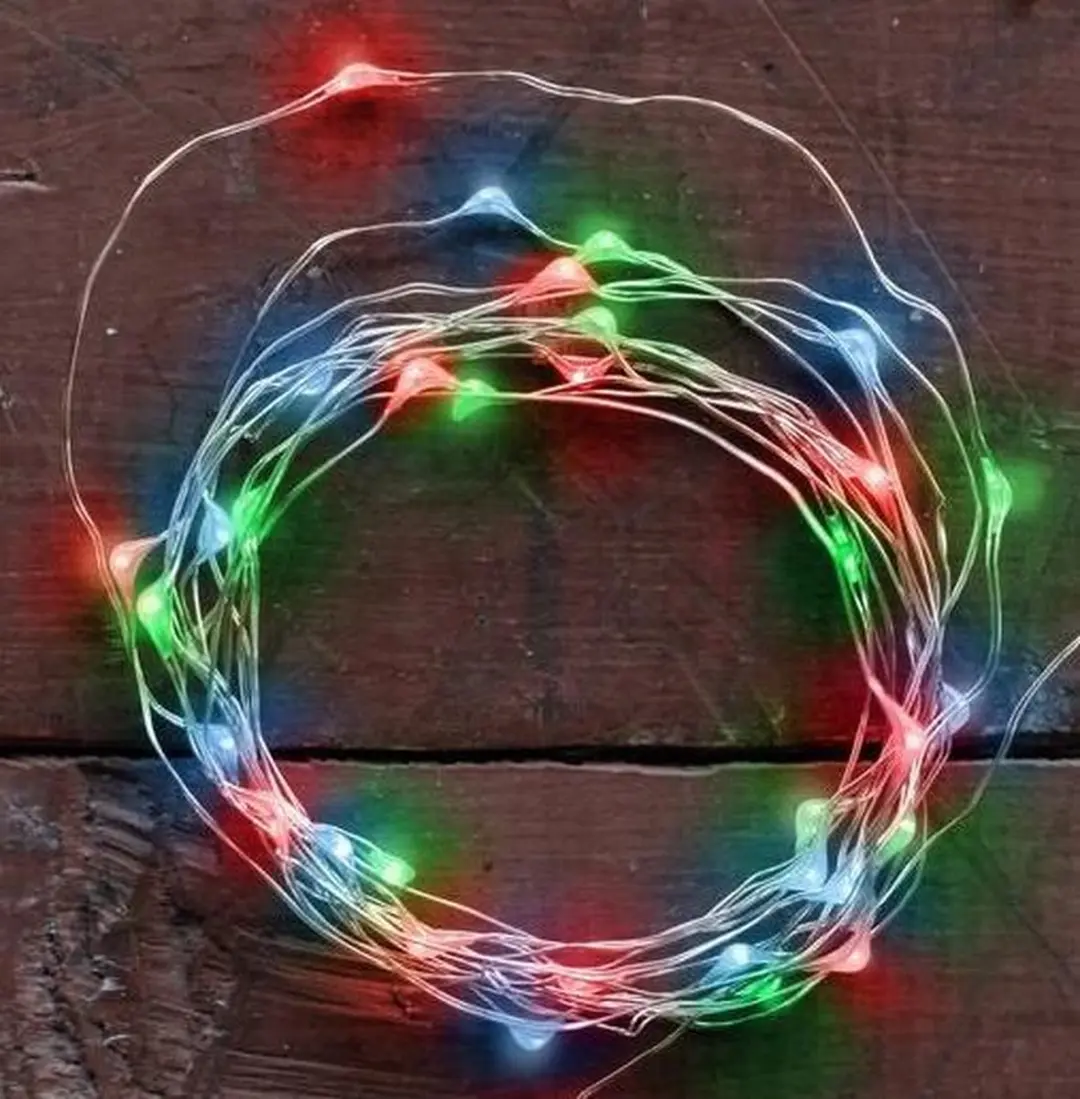 Kikkerland Lichtsnoer LED 182cm Koper Zilver - afbeelding 2 van 4