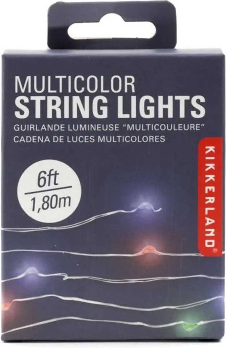 Kikkerland Lichtsnoer LED 182cm Koper Zilver