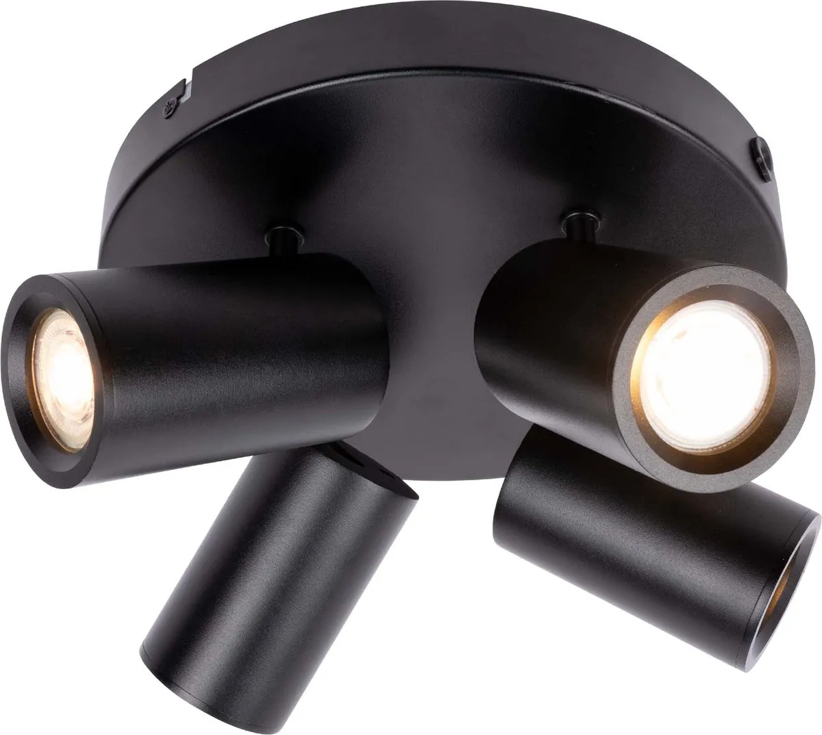 LEDVION SMART LED Plafondspot 4x4.9W RGB+CCT - Zwart