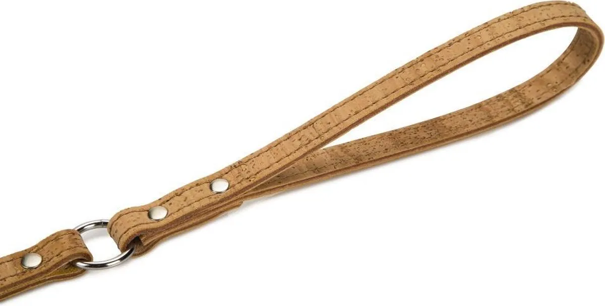 Beeztees Leren Looplijn Cork Naturel 110cm x 12mm