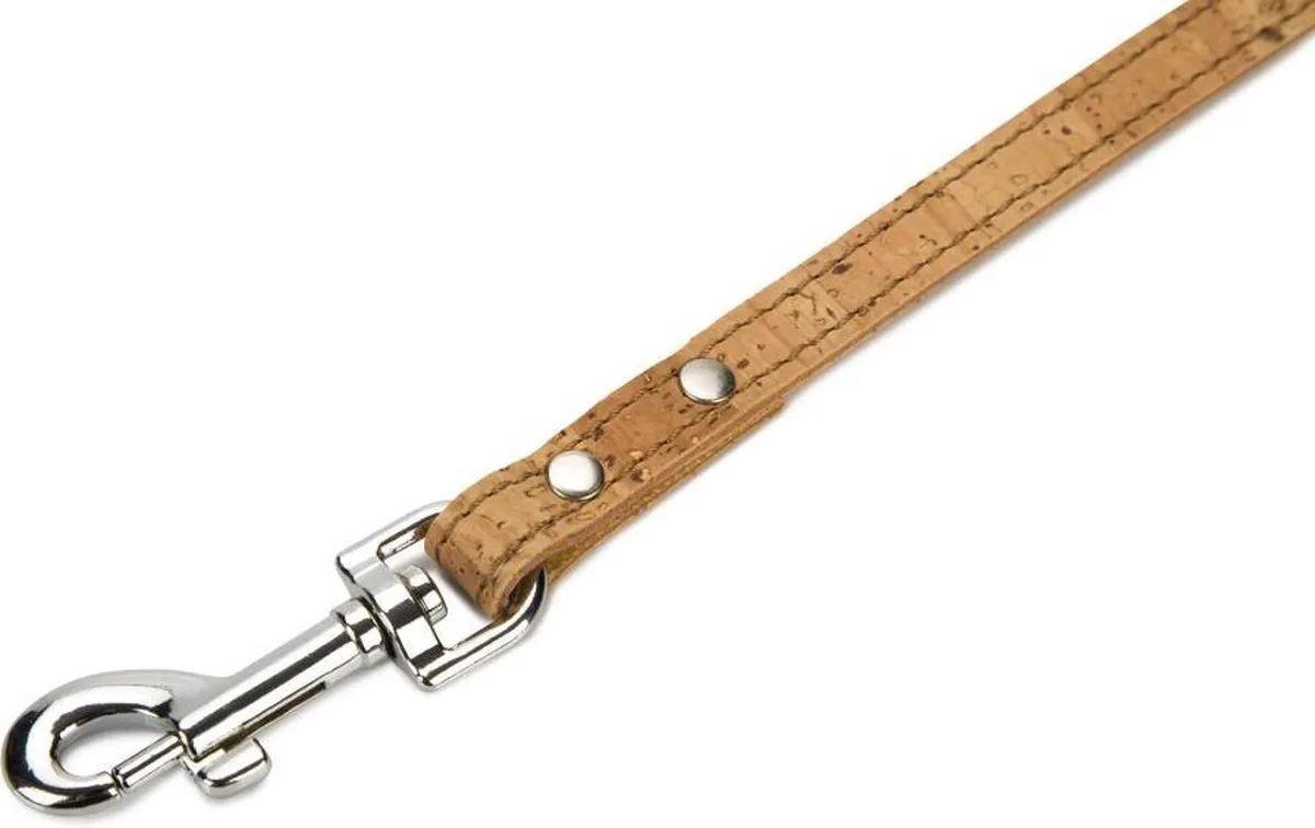 Beeztees Leren Looplijn Cork Naturel 110cm x 12mm
