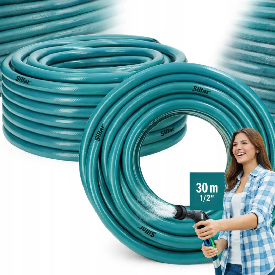 Sterke 30m Tuinslang 1/2" 4-laags Versterkt UV-bestendig