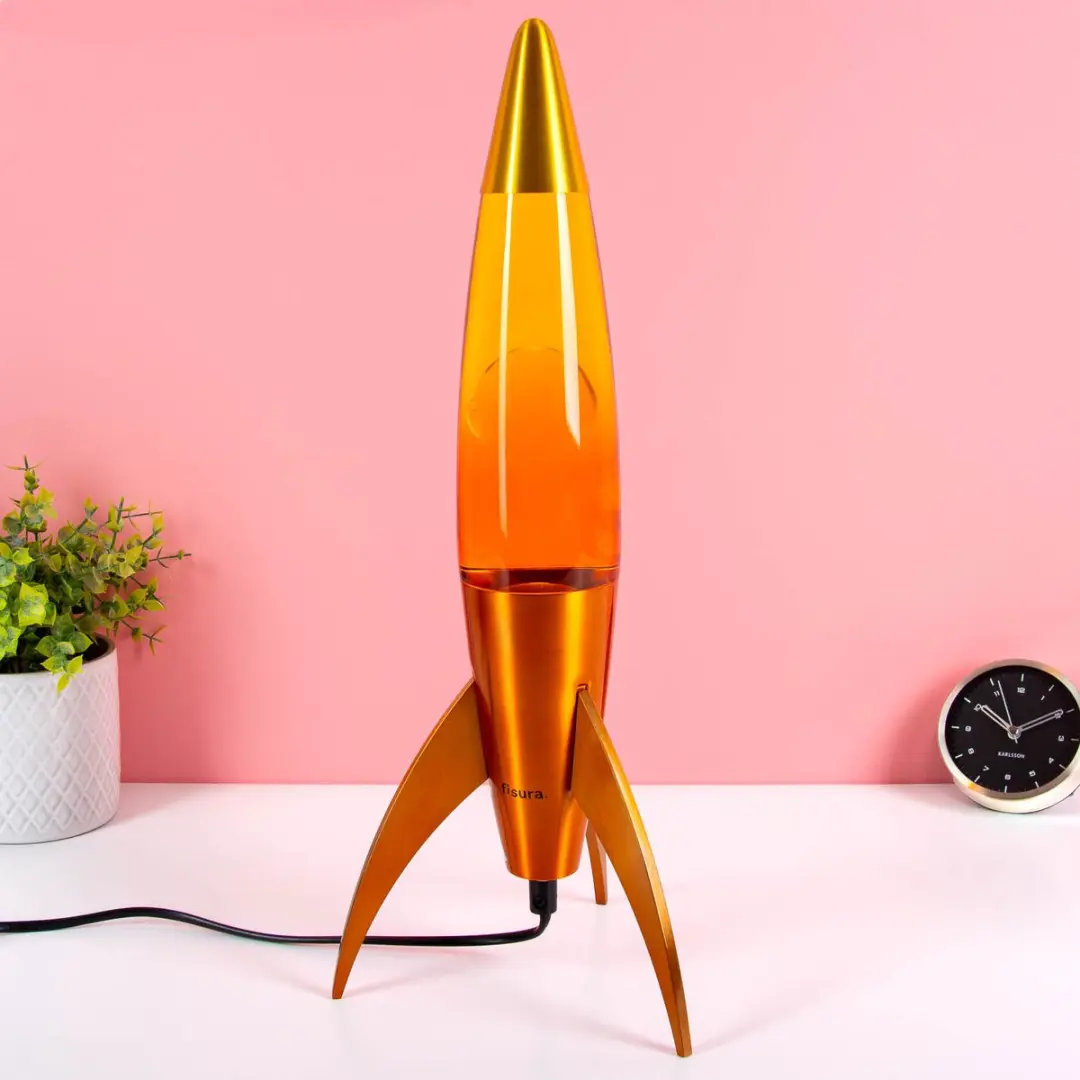 Rocket lavalamp oranje geel gradient van Fisura