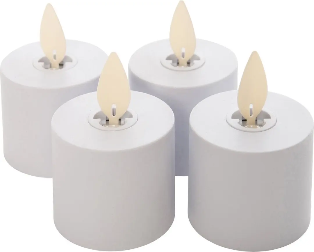 Anna's Collection LED theelicht uitbreidingsset 4 stuks - Wit - afbeelding 2 van 4
