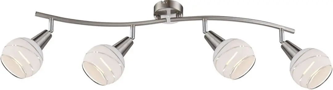 Globo Elliot XL Plafondspot 4-lichts Nikkel mat - afbeelding 4 van 6