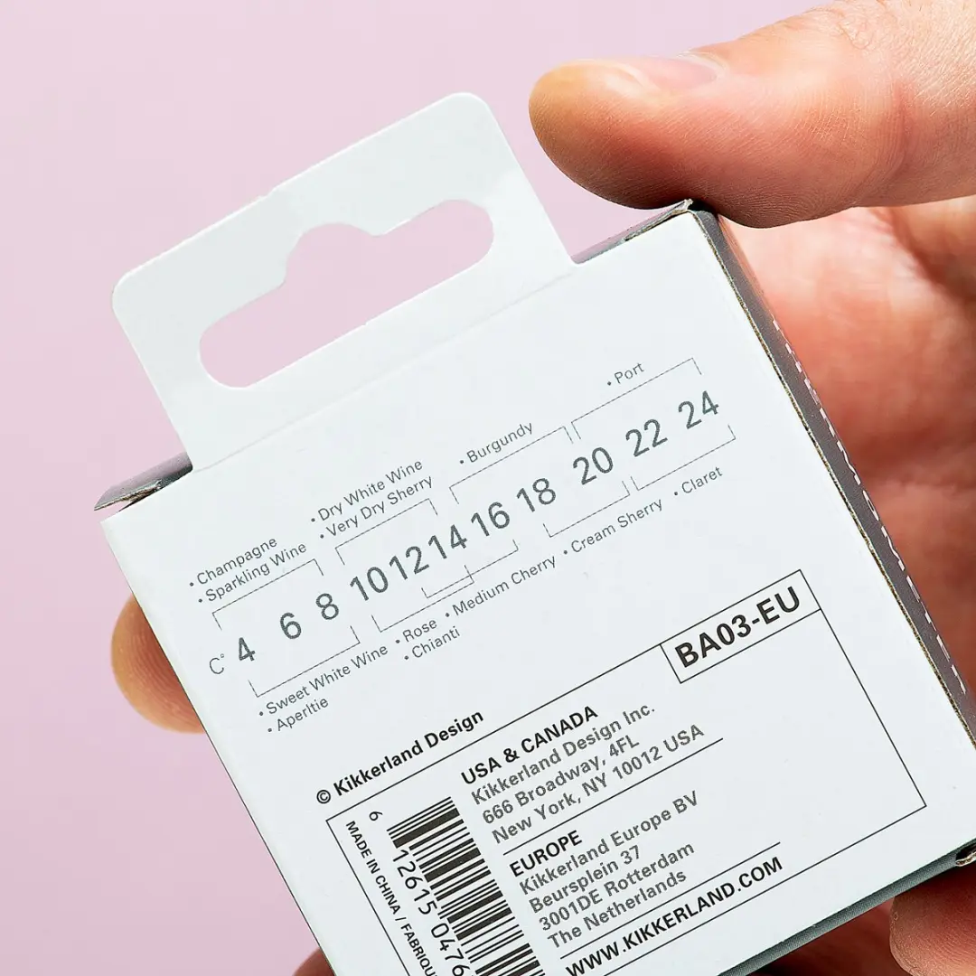 Kikkerland Wijnthermometer BA03-EU - Zwart - afbeelding 3 van 6