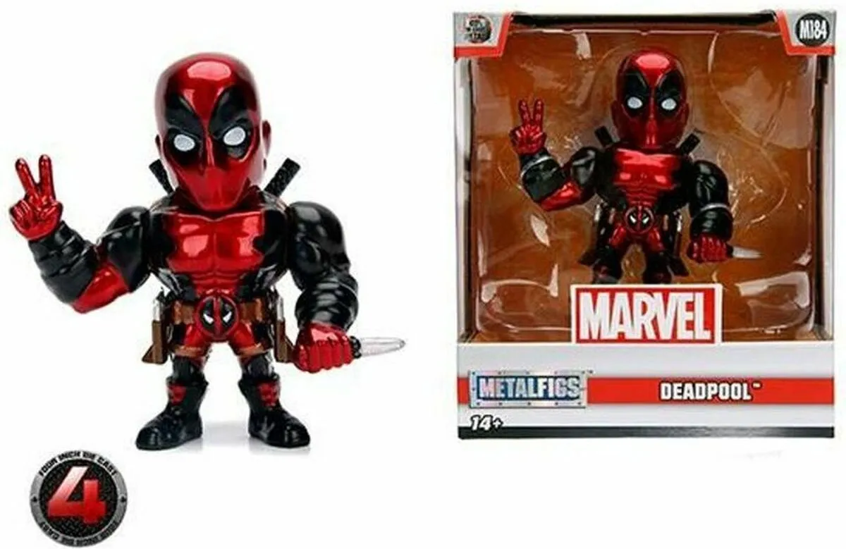 Marvel Deadpool Jada 253221006 Speelfiguur 10cm - Rood/Zwart