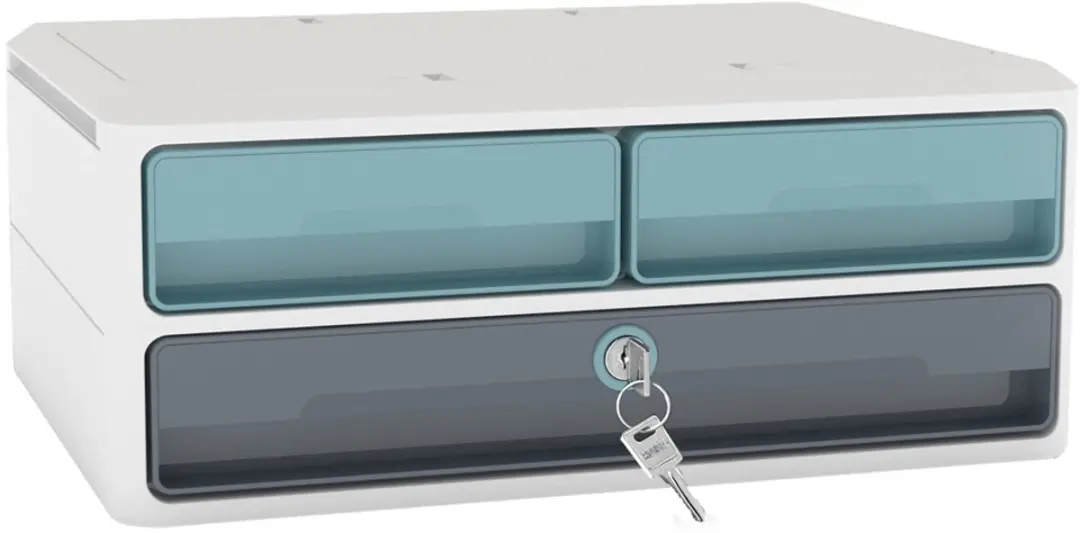 Cep MoovUp SECURE Schuifladenbox 3 lades Grijs/Mint - afbeelding 2 van 6