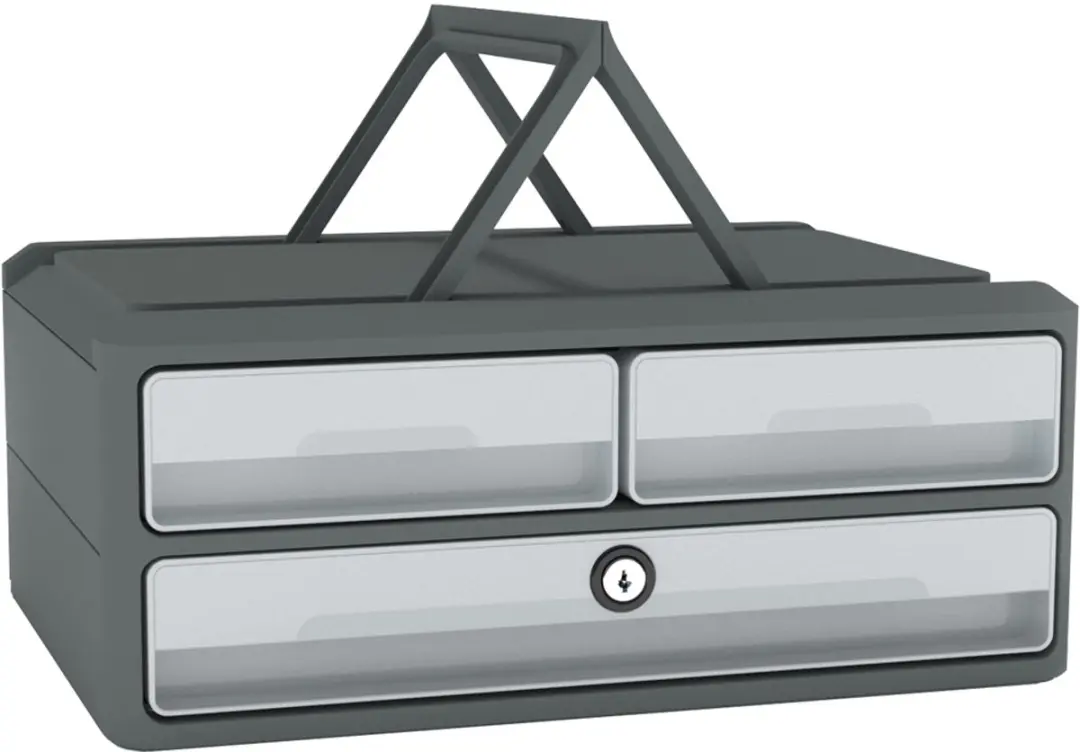 Cep MoovUp SECURE Schuifladenbox 3 lades Grijs/Mint - afbeelding 4 van 6