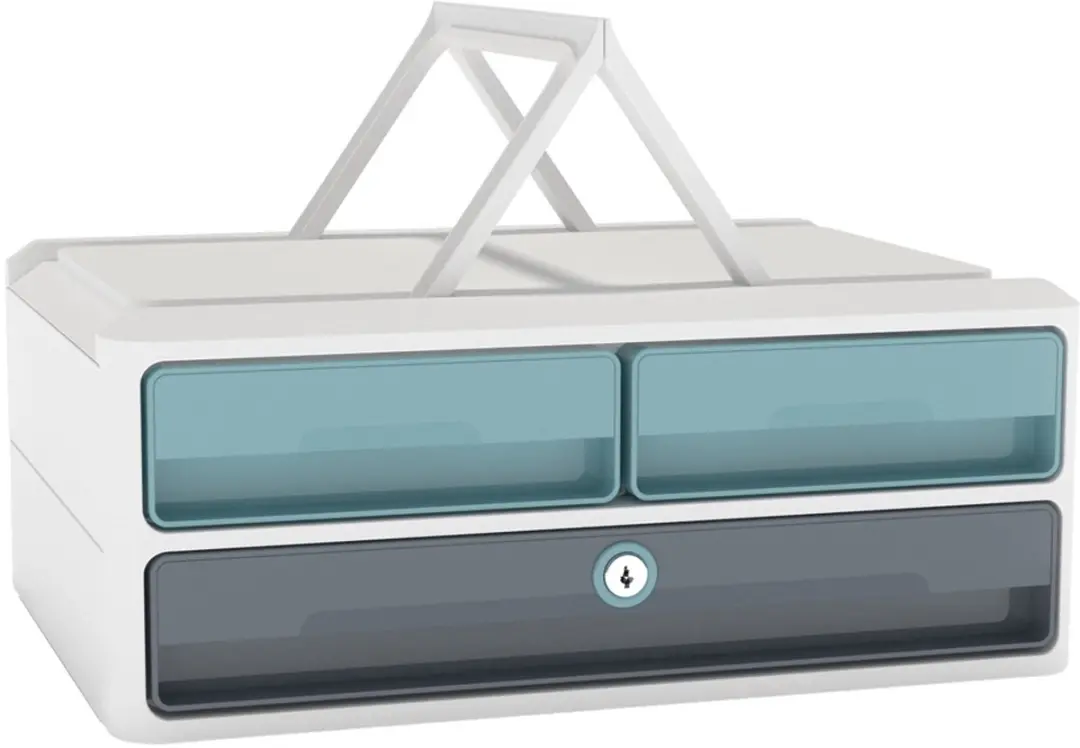 Cep MoovUp SECURE Schuifladenbox 3 lades Grijs/Mint - afbeelding 6 van 6