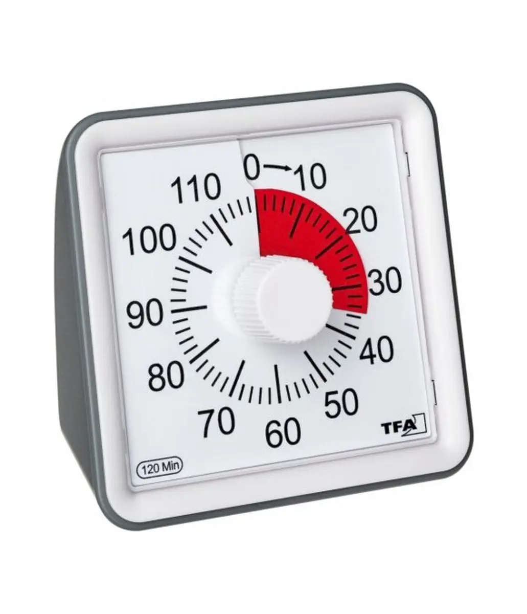 TFA Dostmann Timer VISUAL Wit Analoog