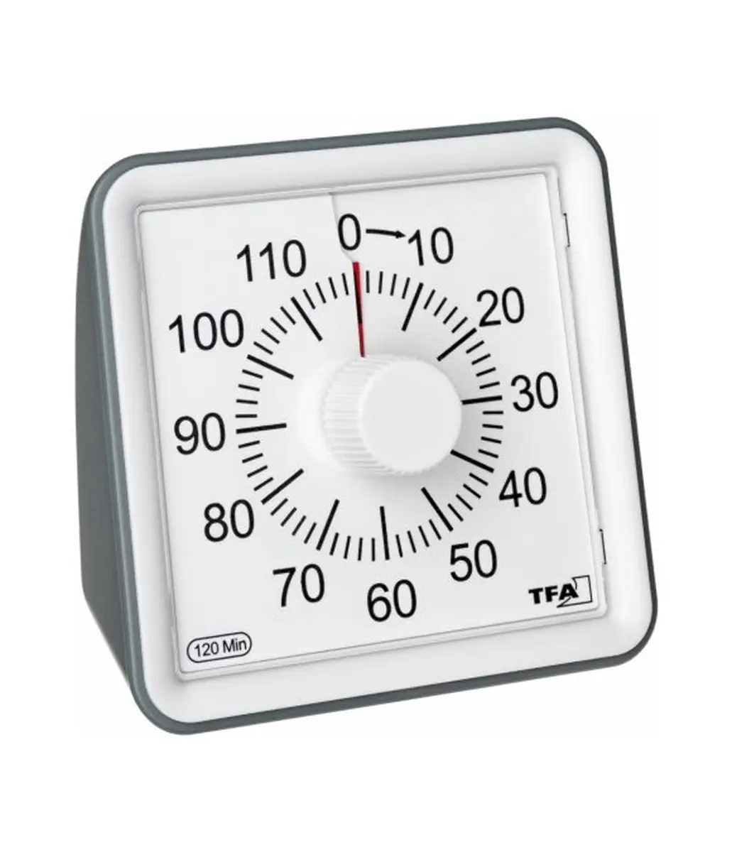 TFA Dostmann Timer VISUAL Wit Analoog - afbeelding 2 van 3